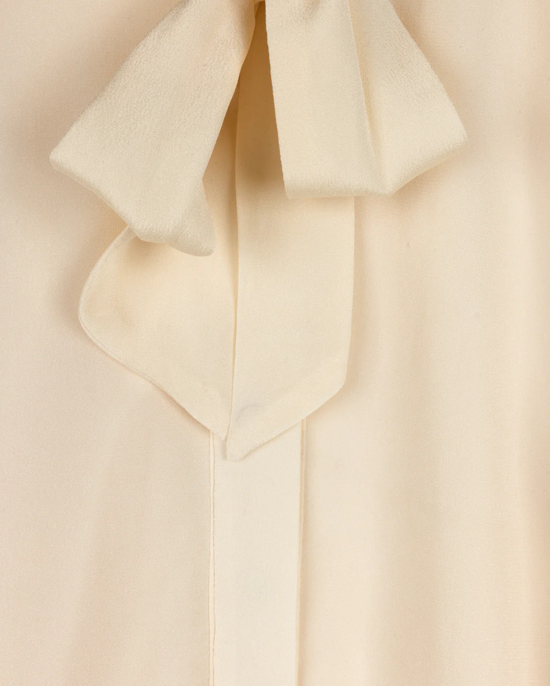 Neck Tie Blouse- Cream - Image 3