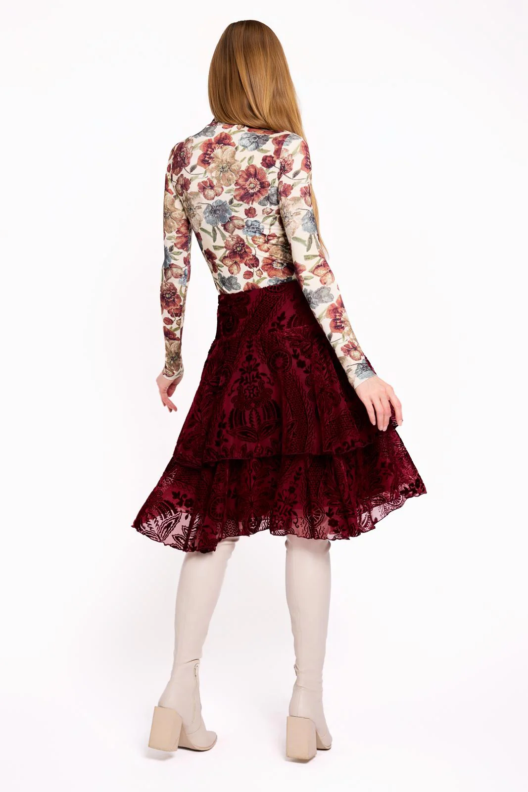 The Alice Skirt- Burgundy - Image 2