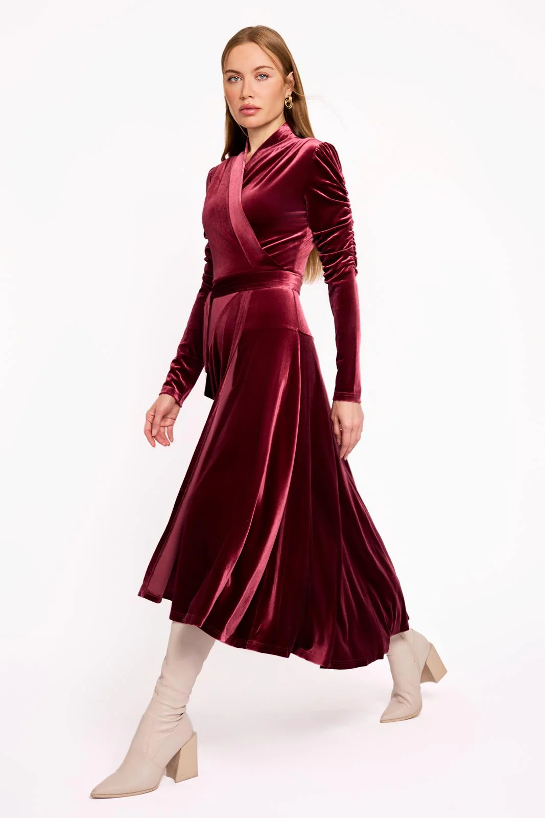 The Vivienne Wrap- Wine Velour