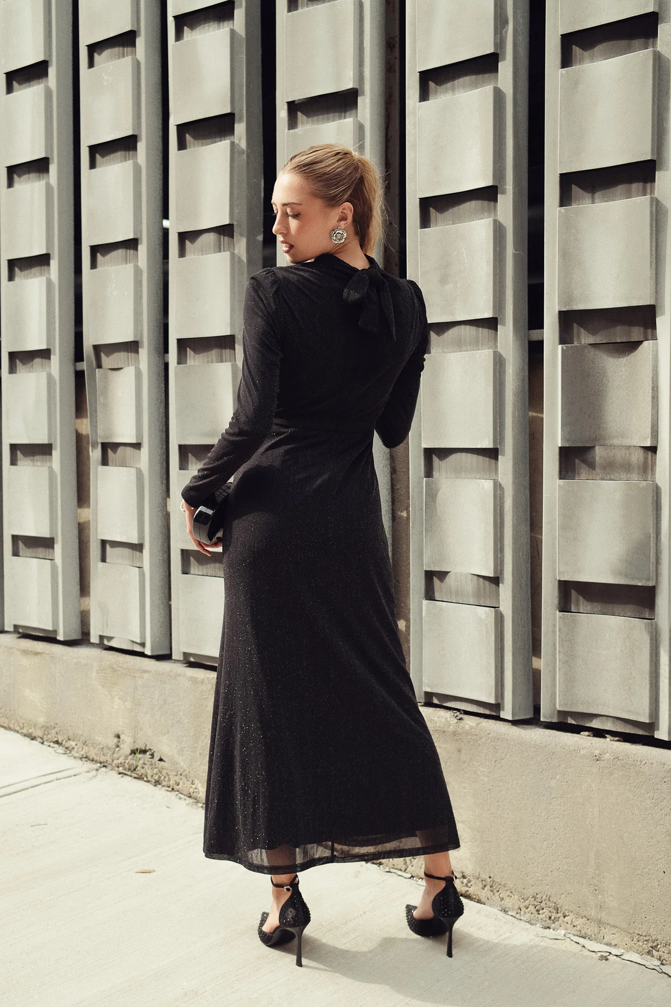 Olivia Midi- Black Shimmer - Image 3