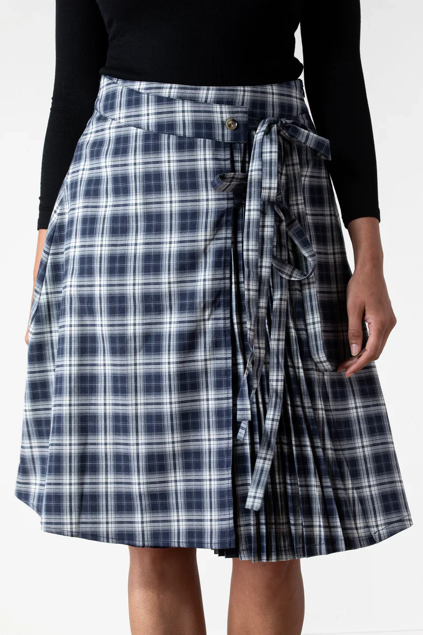 Pandia Skirt- Twilight Plaid