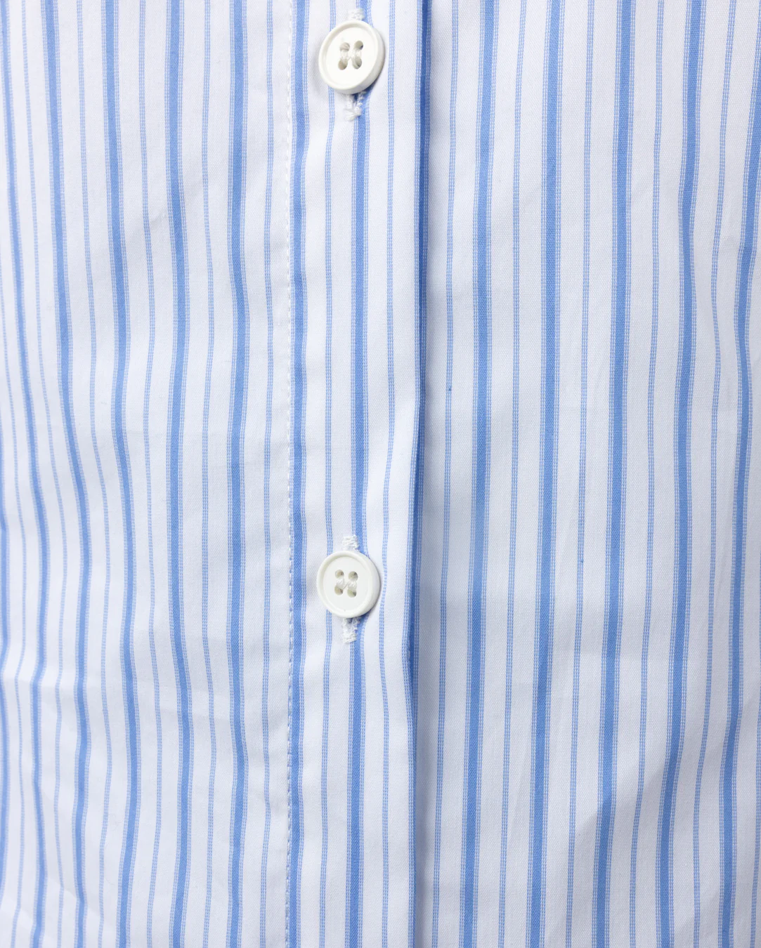 Pinstripe Dolman Button Down Dress- Blue - Image 2
