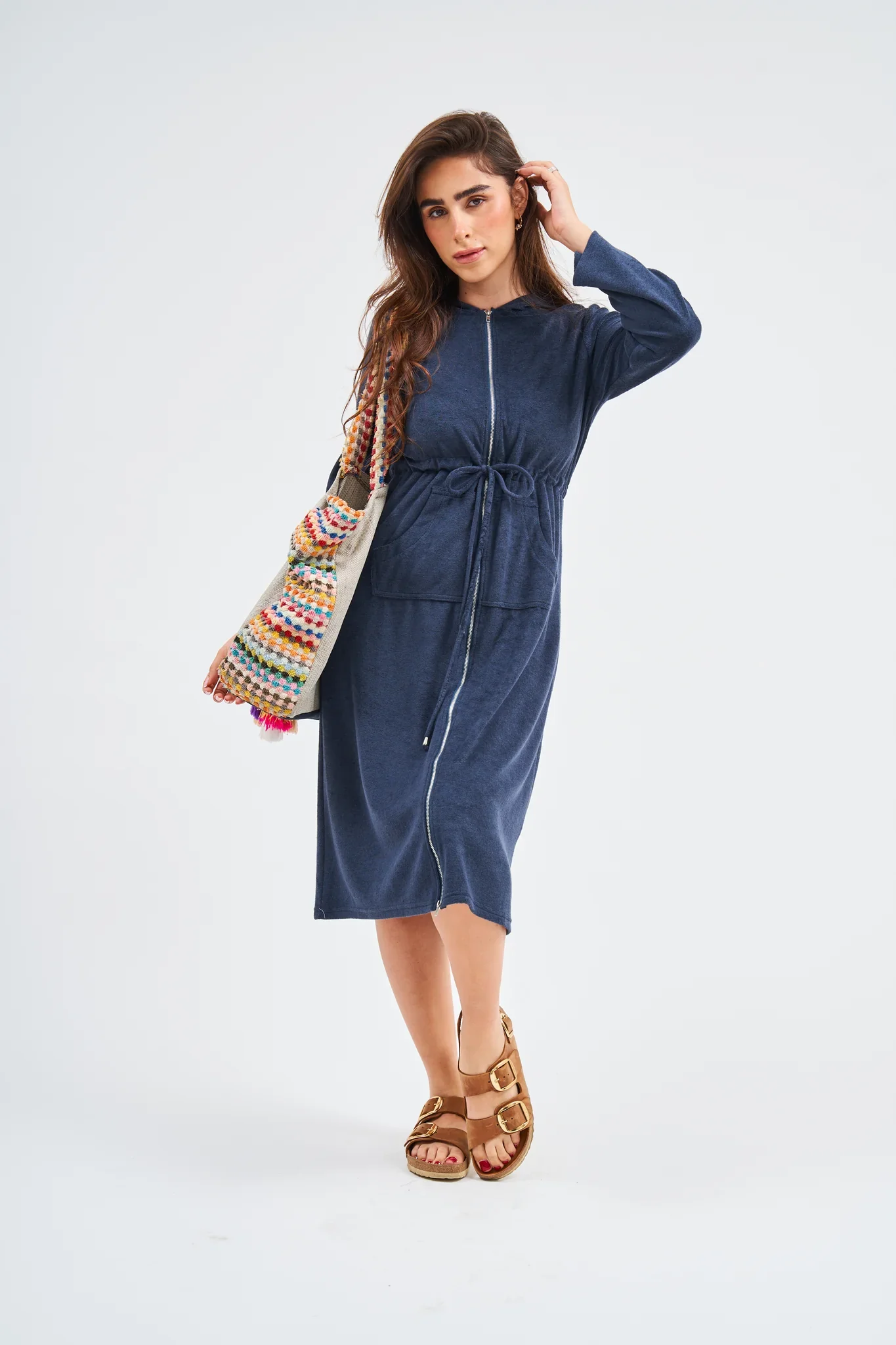 PLC Hoodie Dress- Midnight - Image 2