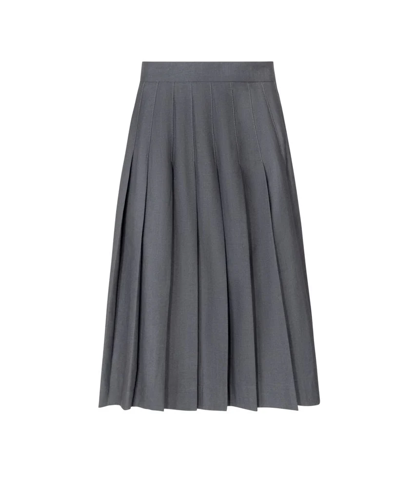 Pleated Skirt- Grey
