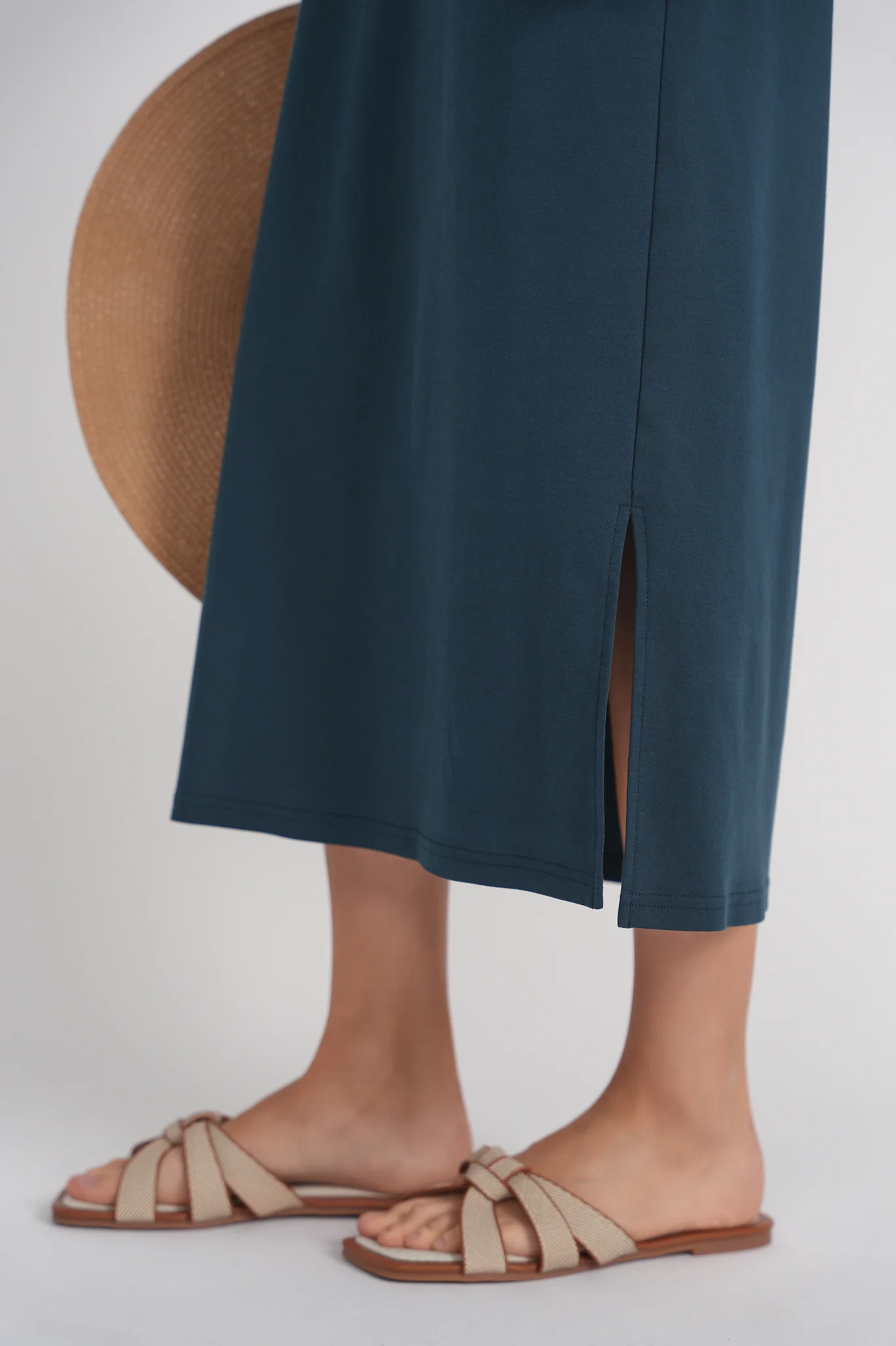 Pocket T-shirt Dress- Indigo - Image 3