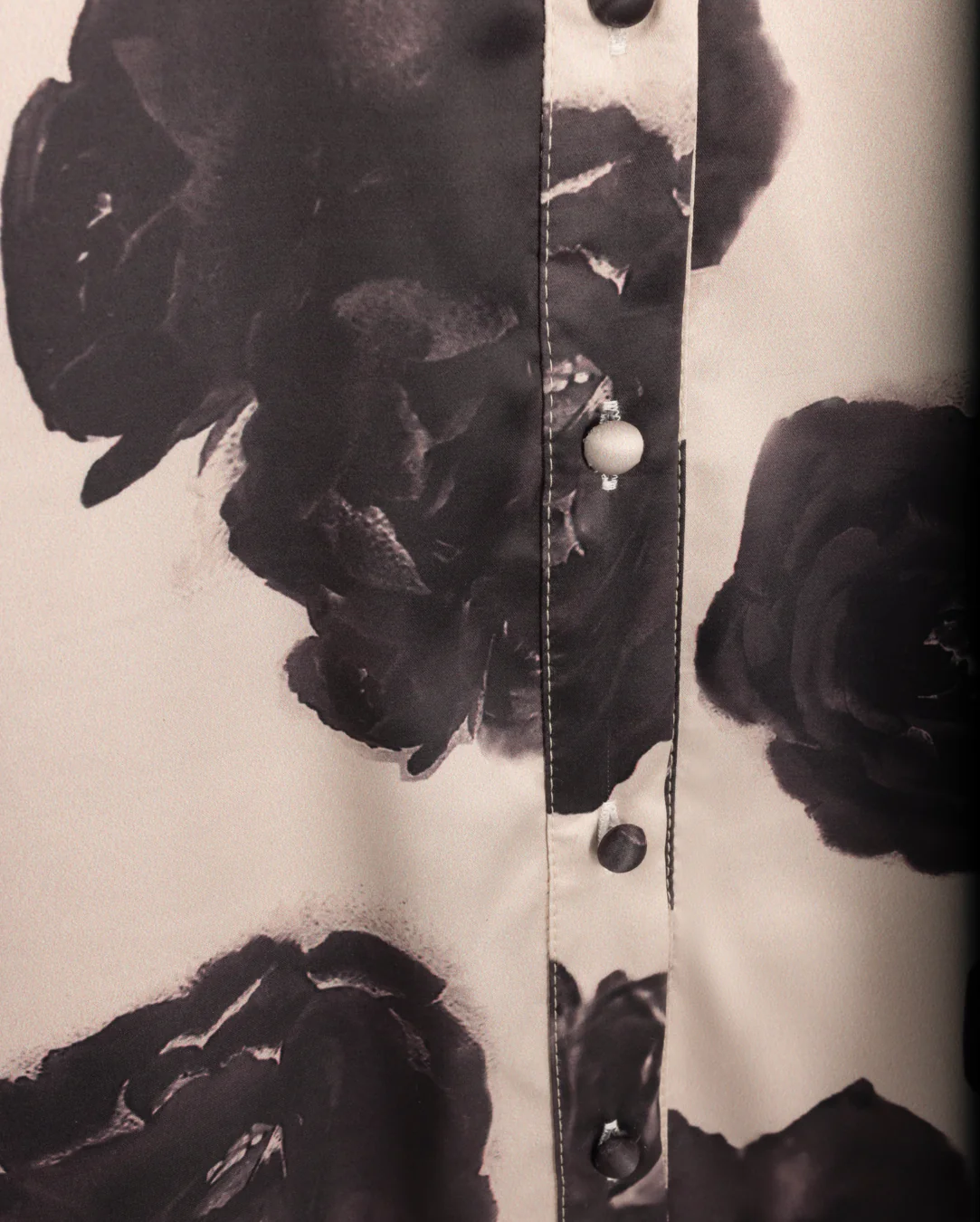 Printed Silk Shirtdress- Multi - Image 2