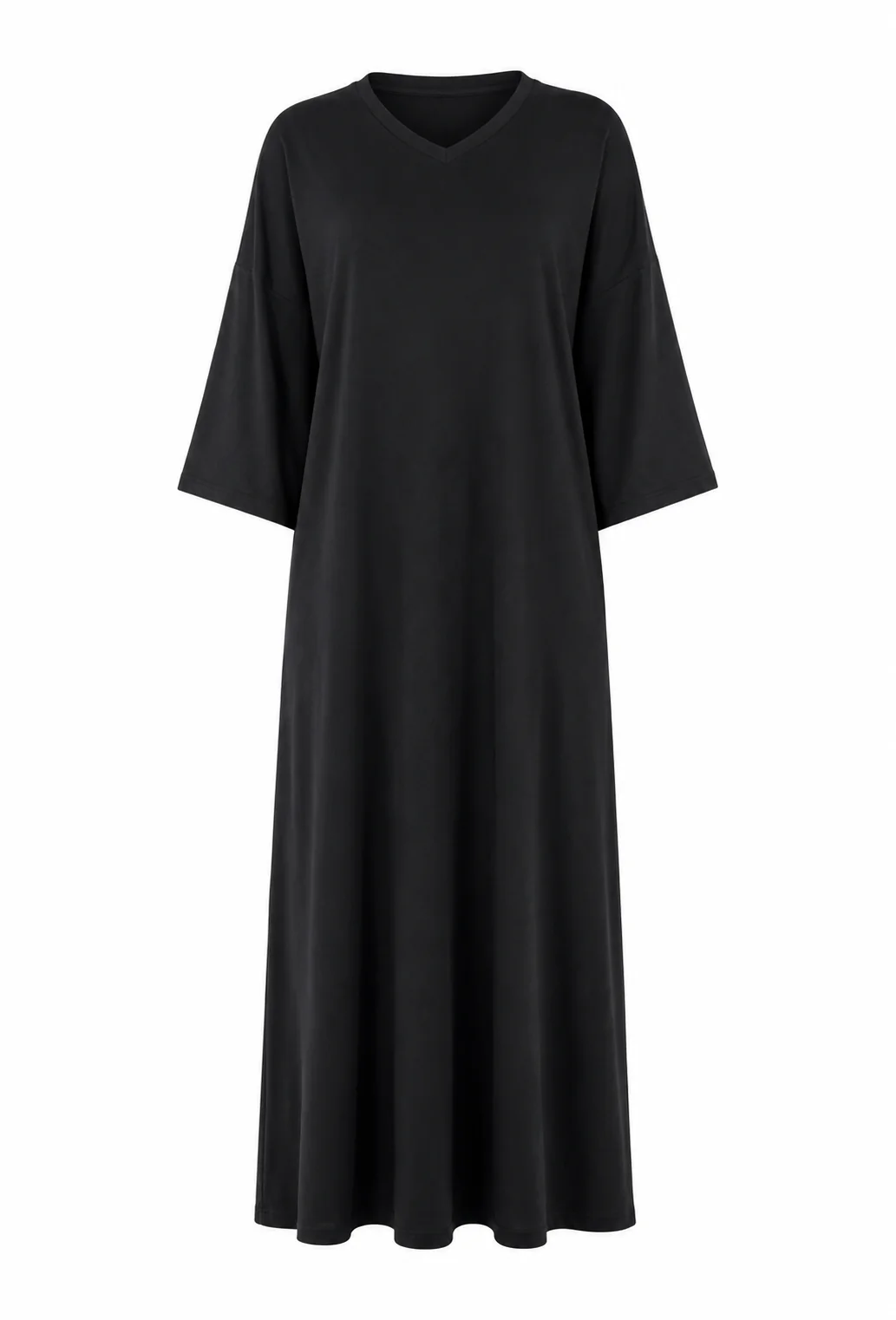 Relaxed Jersey Dress- Black