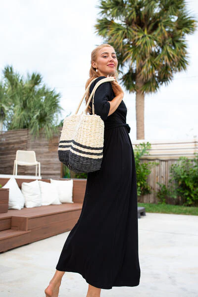 Ribbed Jumper- Black - Image 2