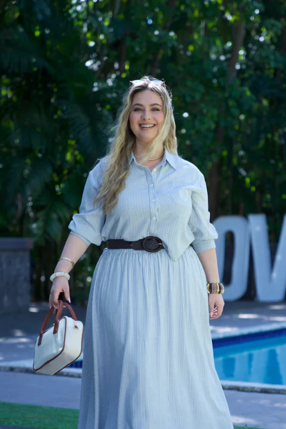 The Riviera Top- Blue Striped - Image 2