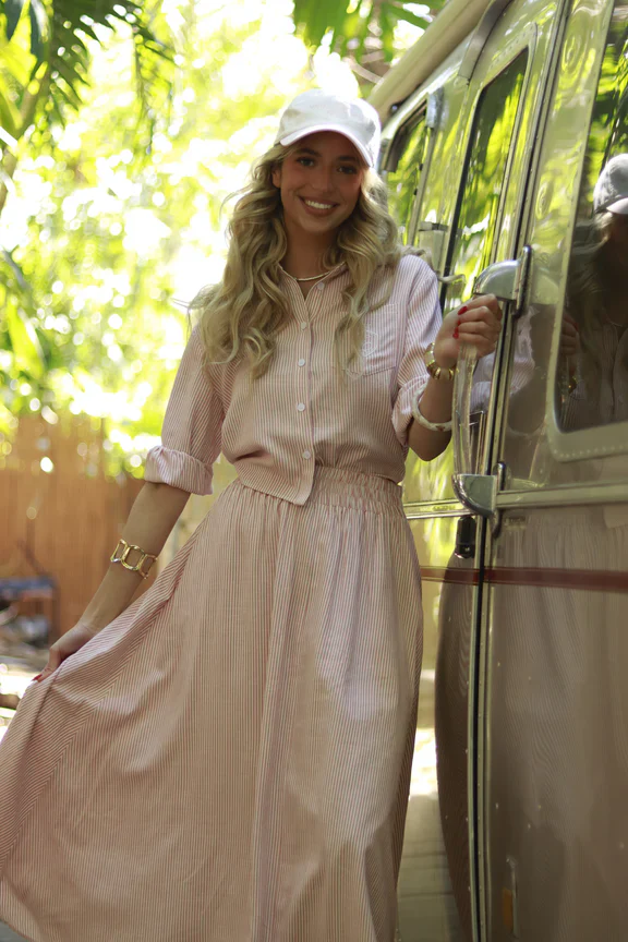 The Riviera Top- Pink Striped - Image 2