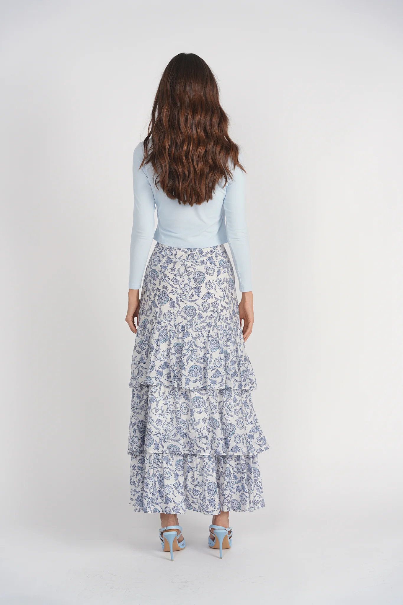 Ruffles Skirt- Turkish Blue - Image 4
