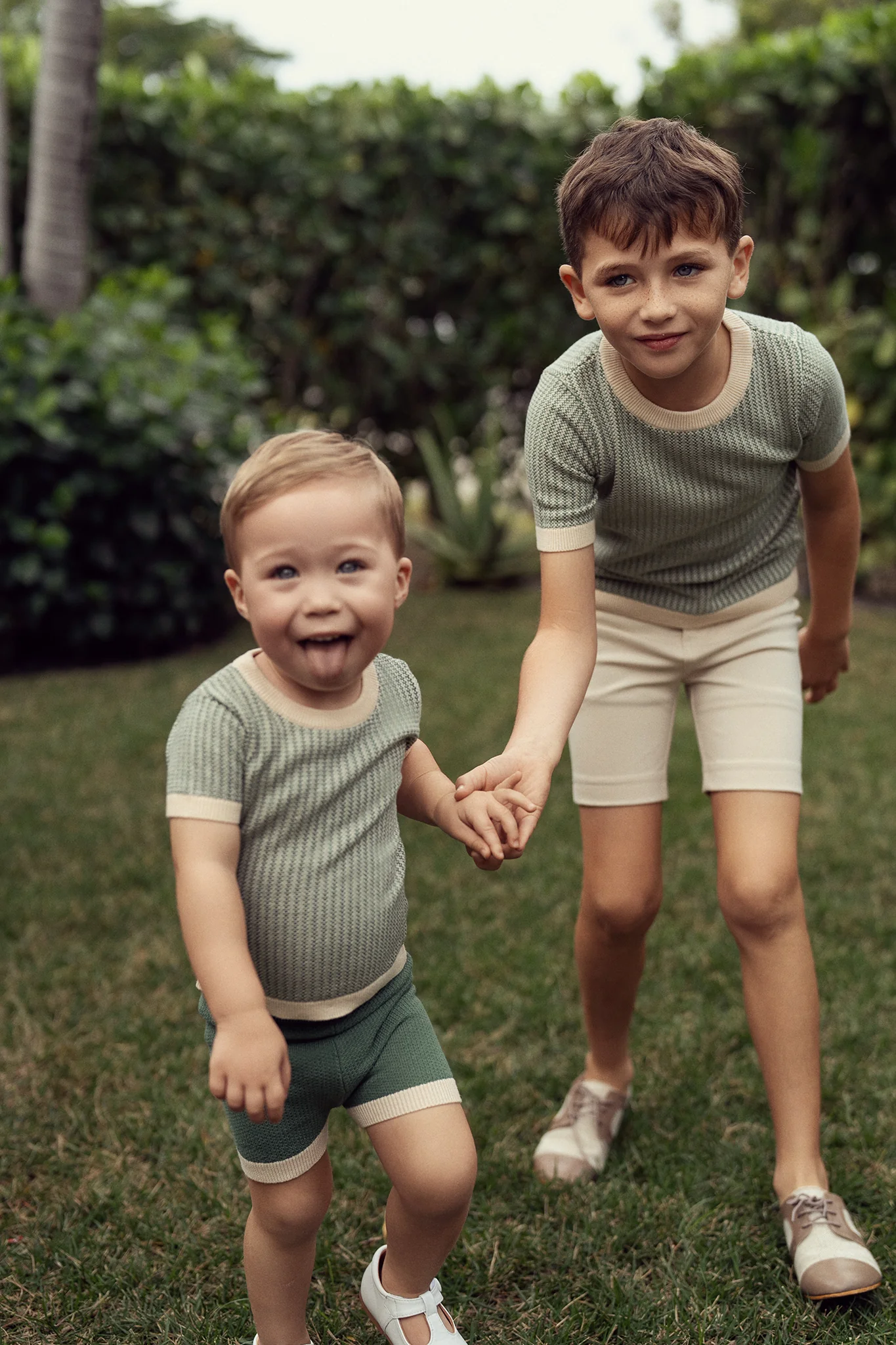 2pc Boys Set- Dark Sage - Image 2