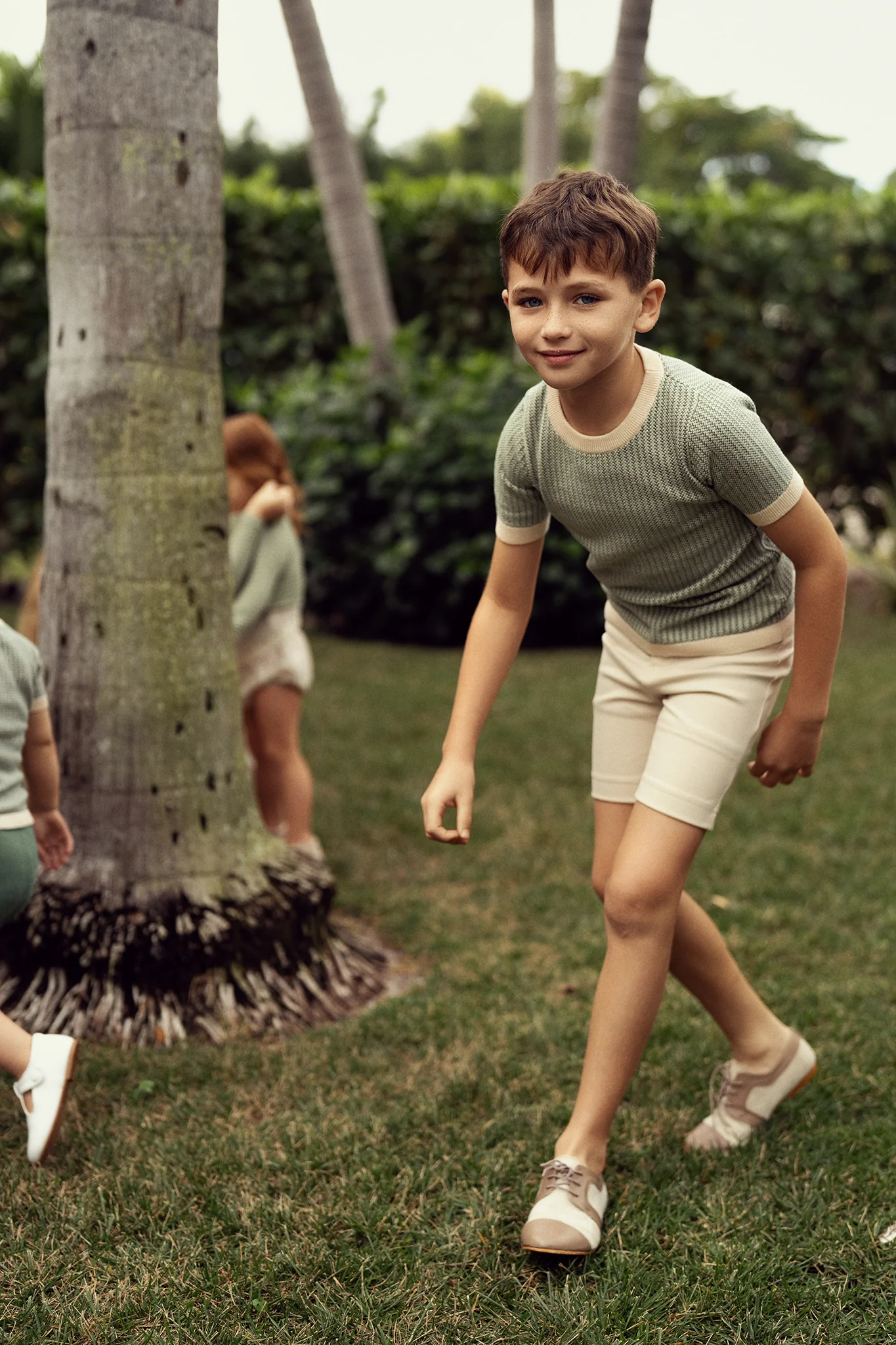 Boys Pullover- Dark Sage - Image 2