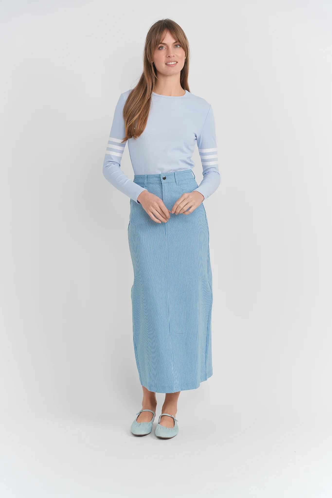 Ladies Pullover- Blue Mist