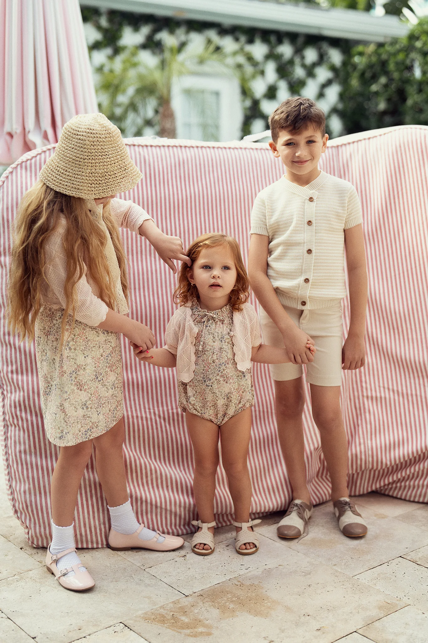 Girls Overall- Cream - Image 3