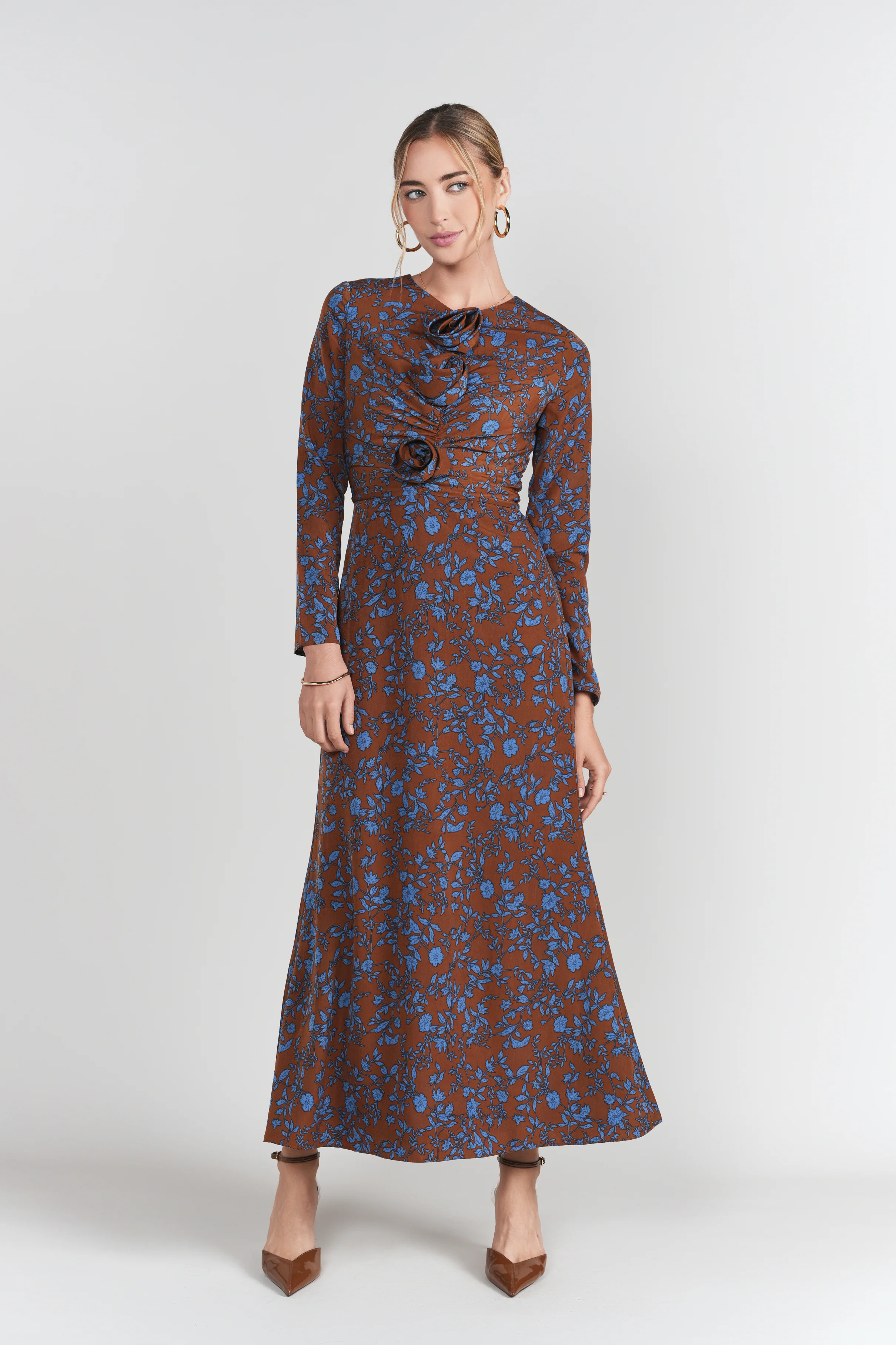 Shanna Dress- Copper Floral - Image 3