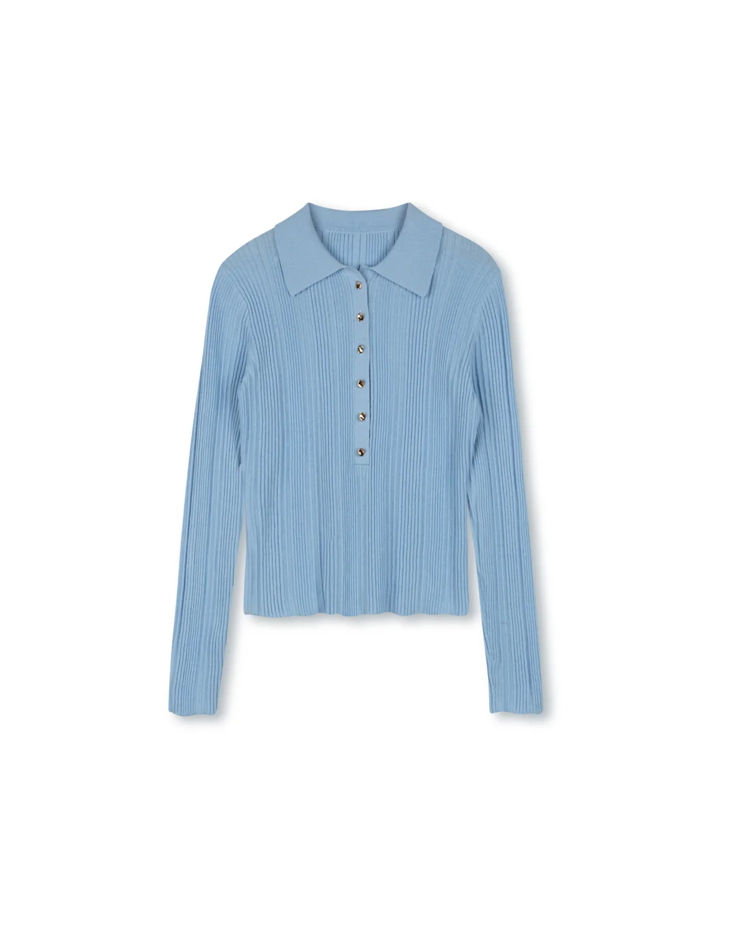 Sky Blue Knit Shirt- Blue