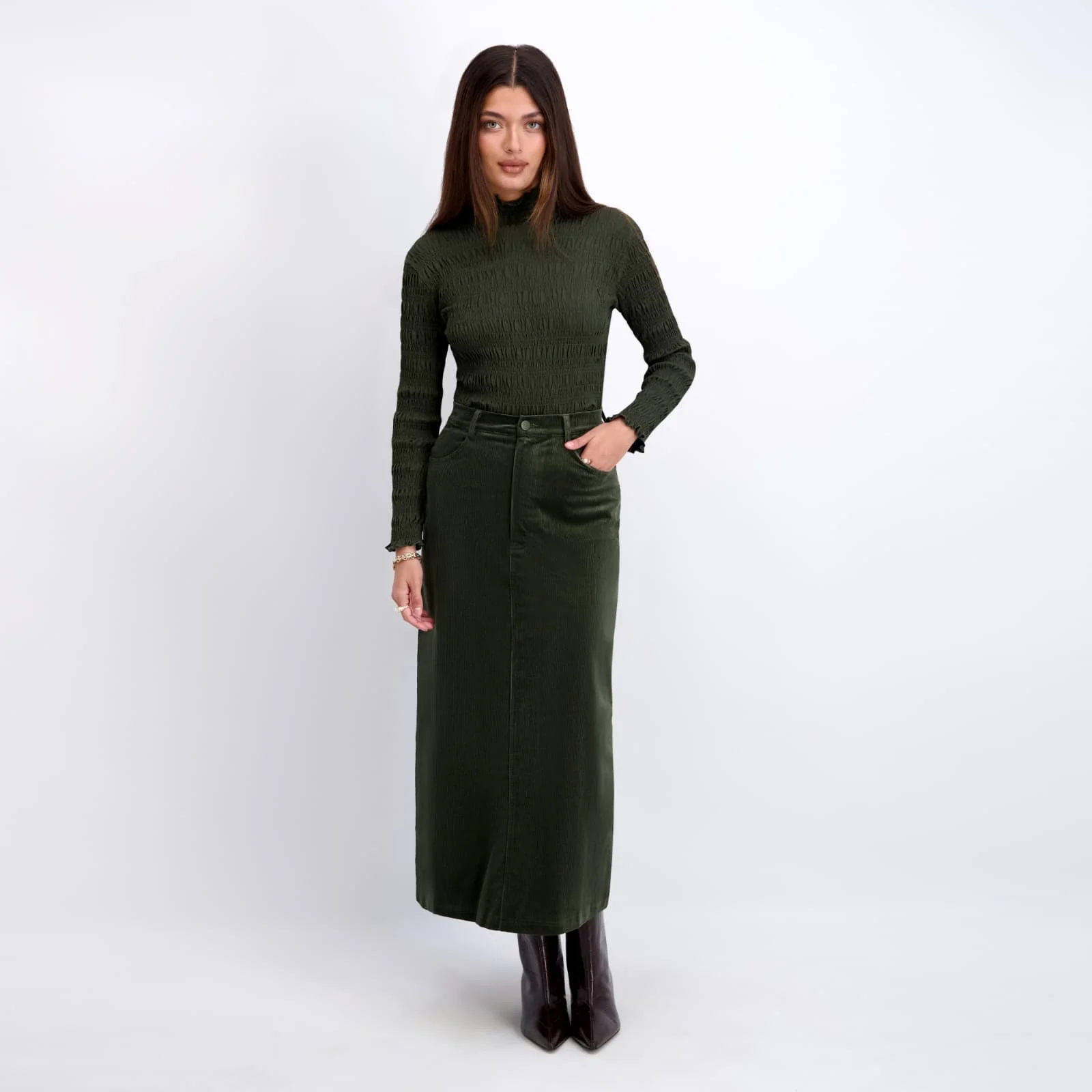 Smocked Top- Green - Image 2