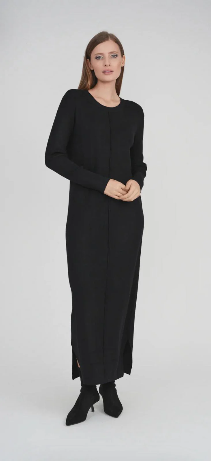 Sweater Maxi Dress- Black