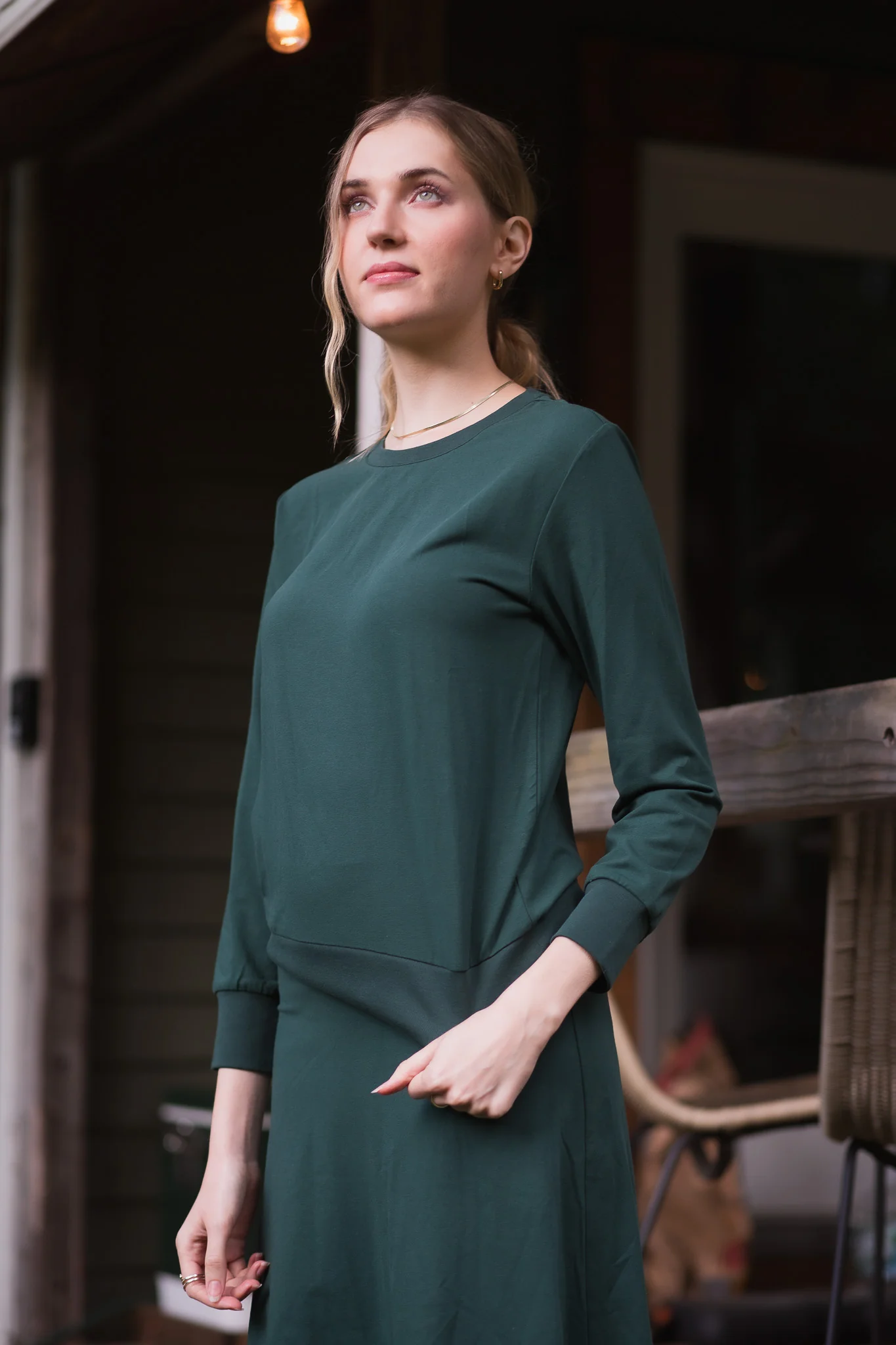 Sweatshirt Tee- Forest- FINAL SALE