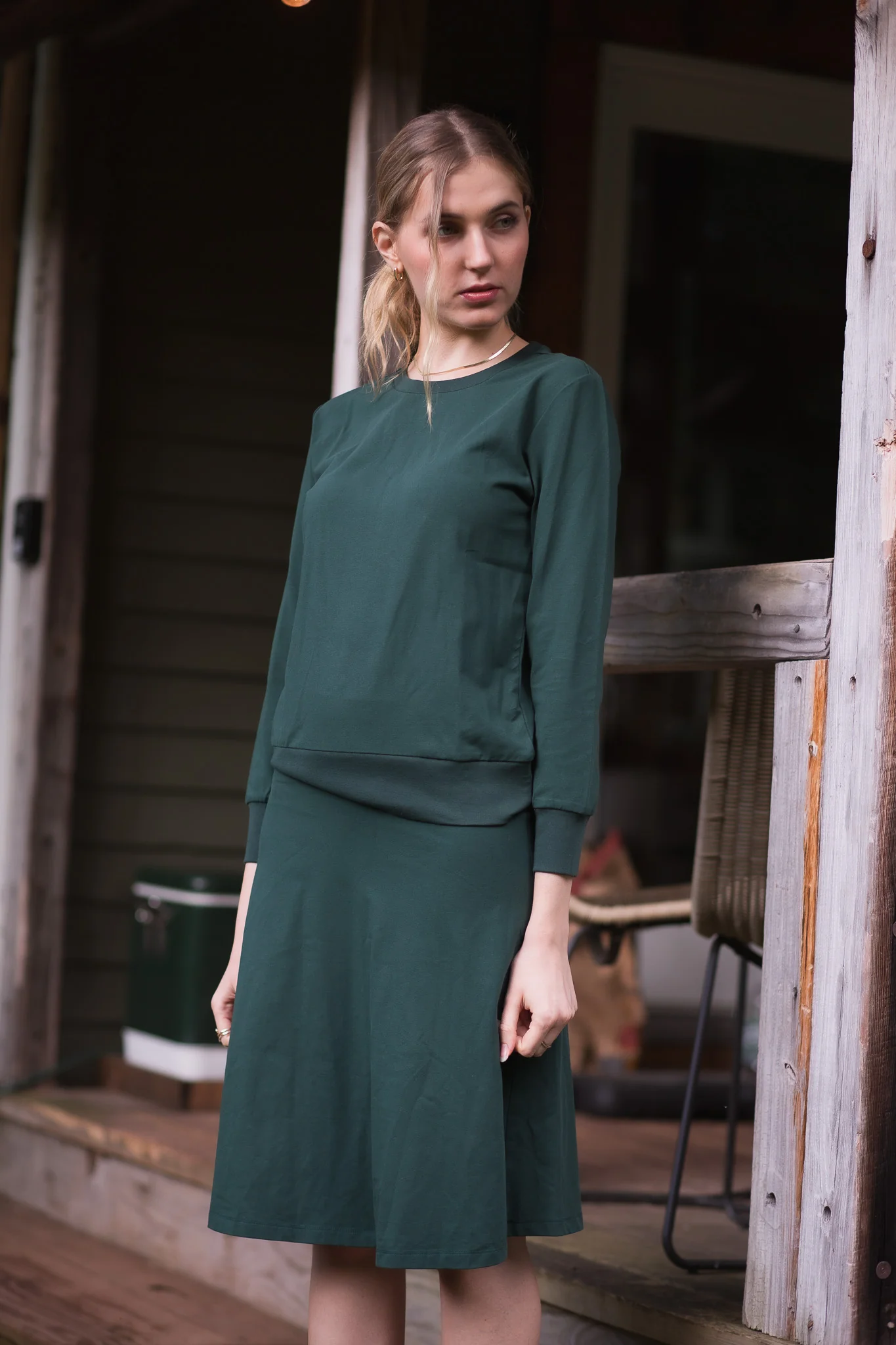 Sweatshirt Tee- Forest- FINAL SALE - Image 4