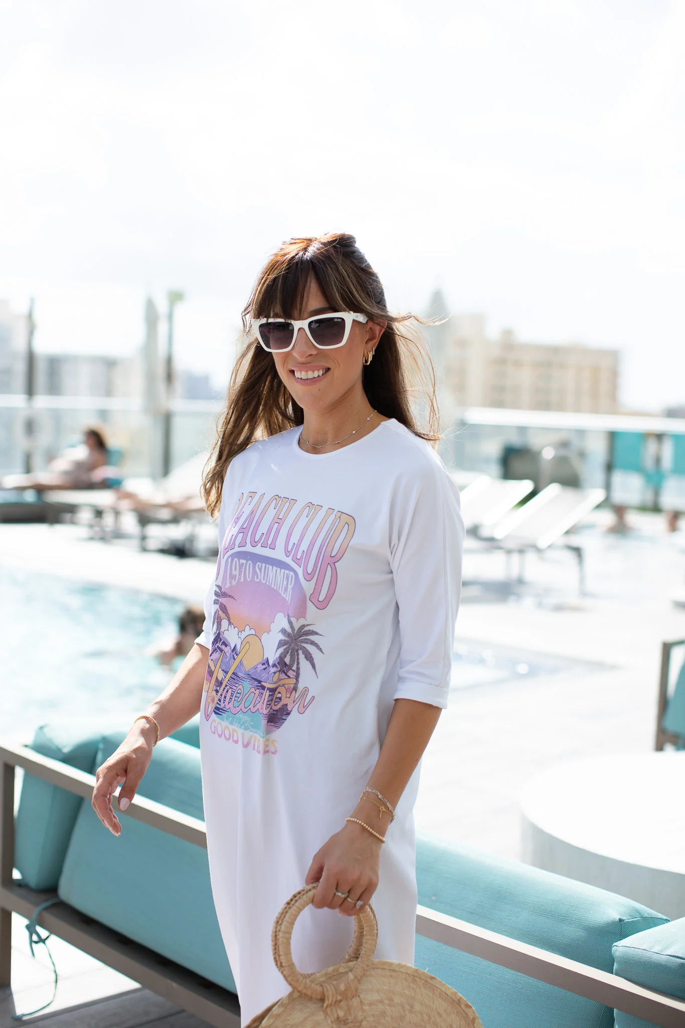 T-shirt Midi Dress- Beach Club - Image 2