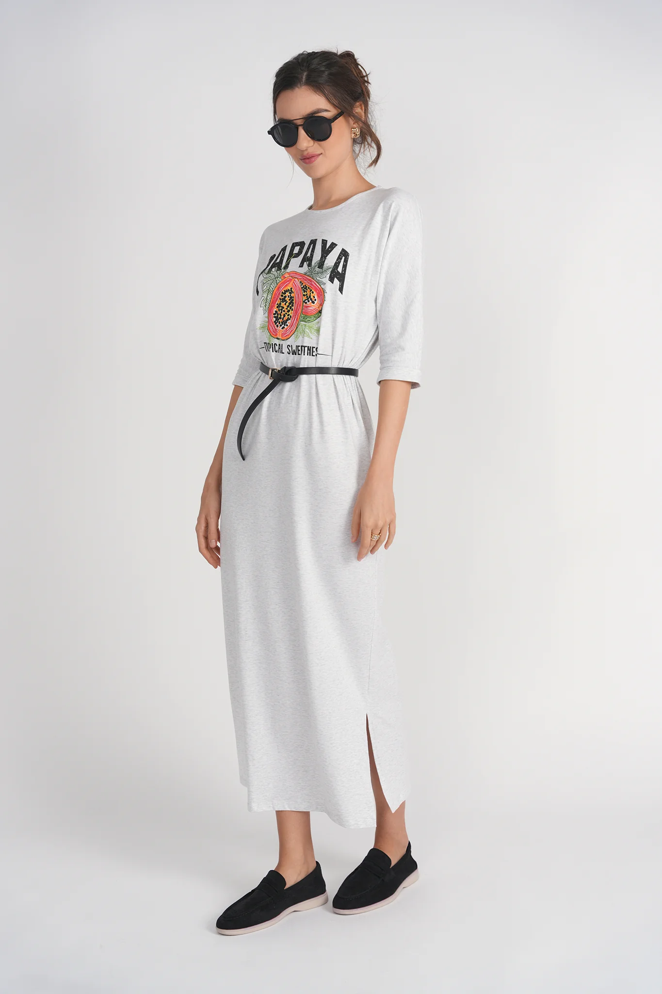 T-shirt Midi Dress- Papaya - Image 3