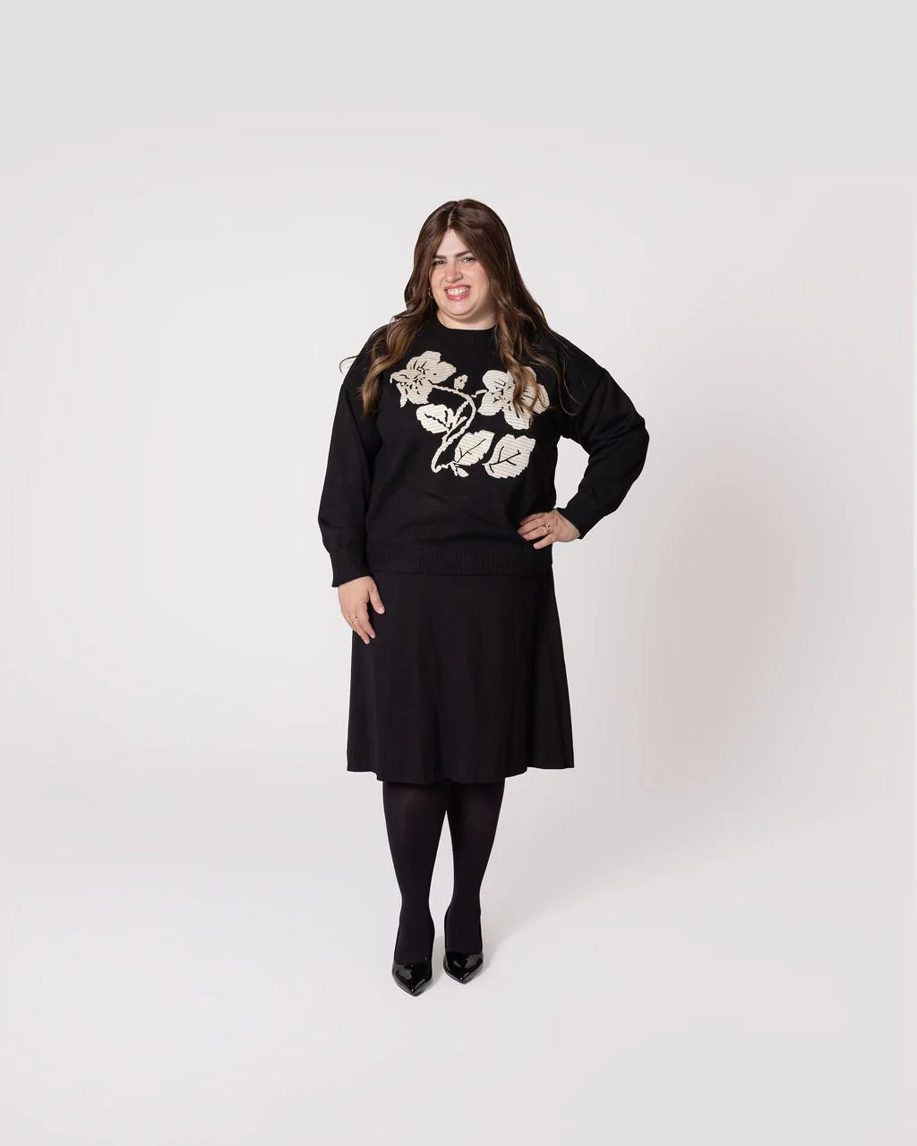 The Petal Top- Black