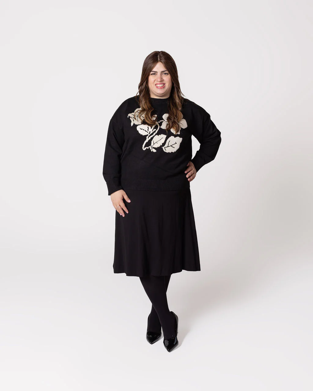 The Petal Top- Black - Image 2