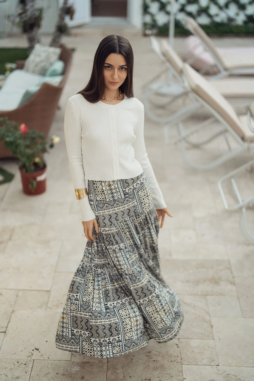 Tiered Maxi Skirt- Lagos - Image 2