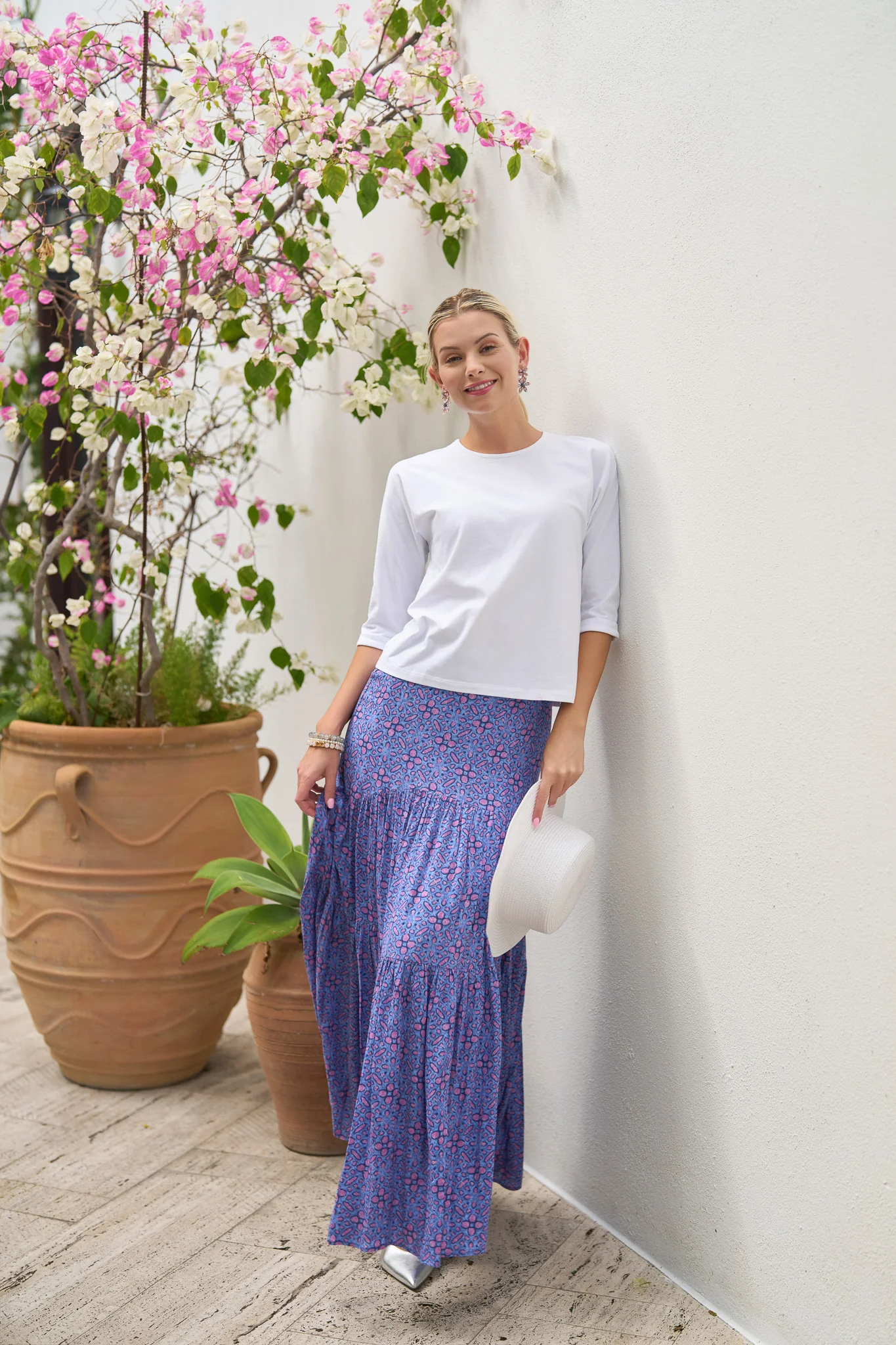 Tiered Maxi Skirt- Purples - Image 2