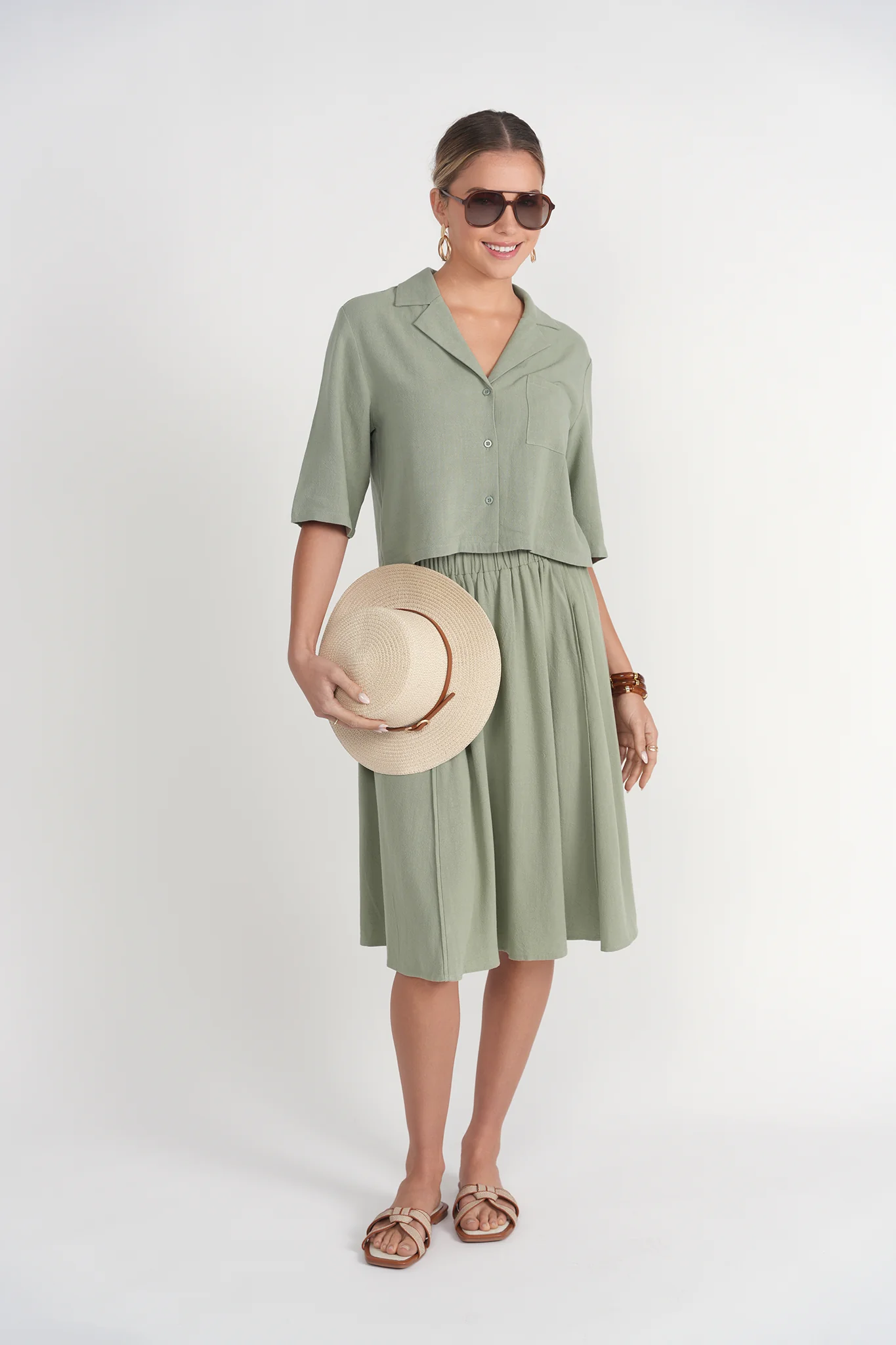 Vacay Skirt 23"- Green