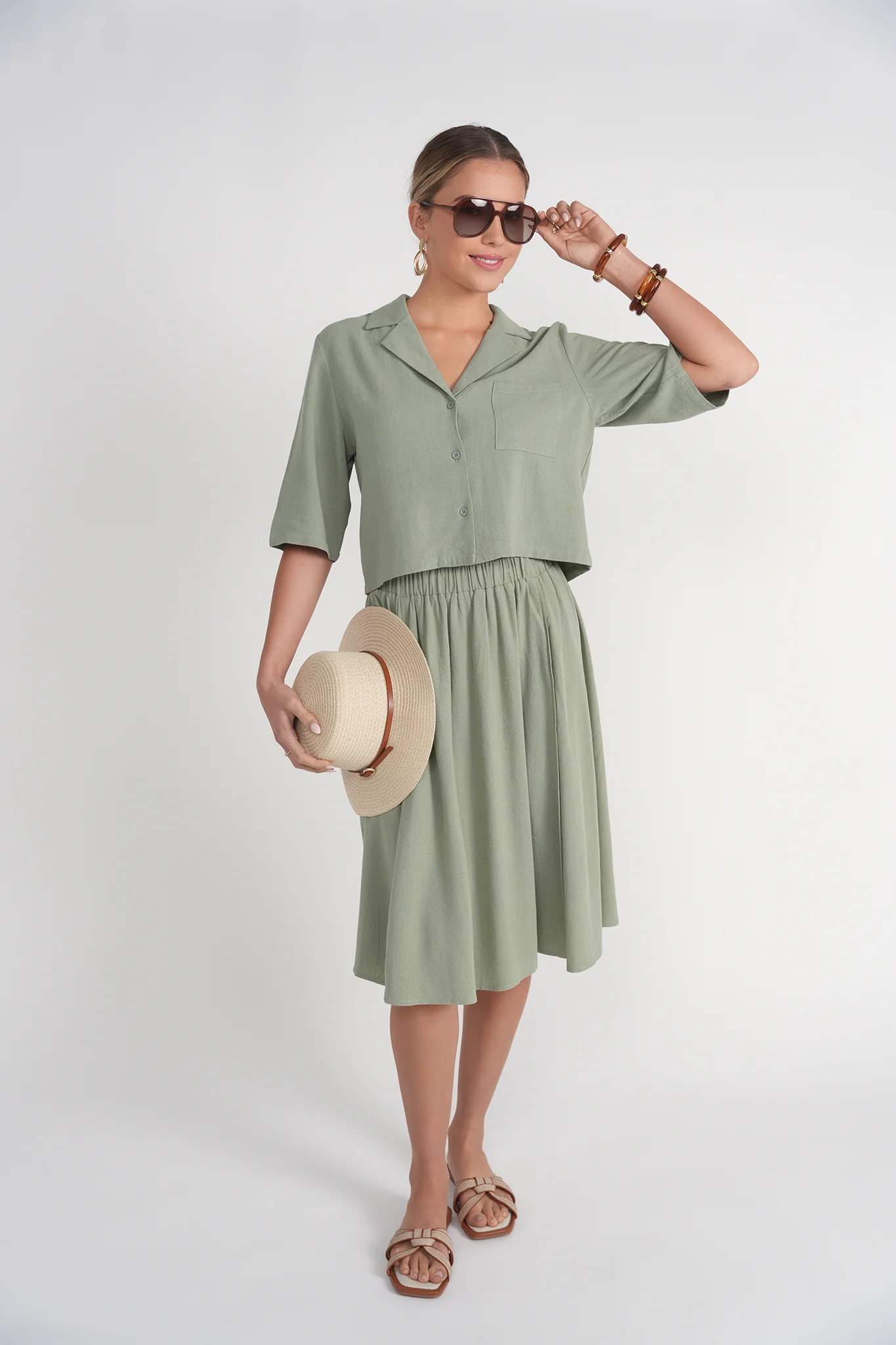 Vacay Skirt 23"- Green - Image 2