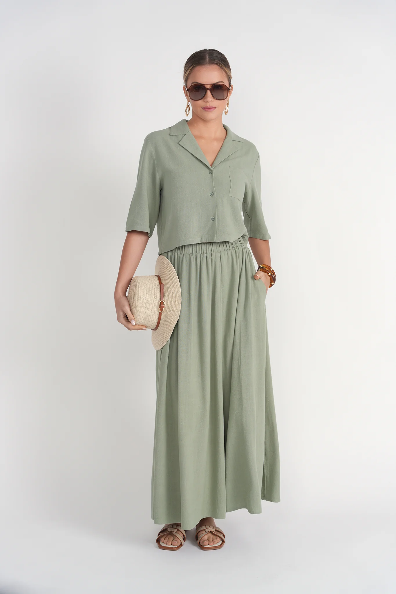 Vacay Skirt 37"- Green - Image 2
