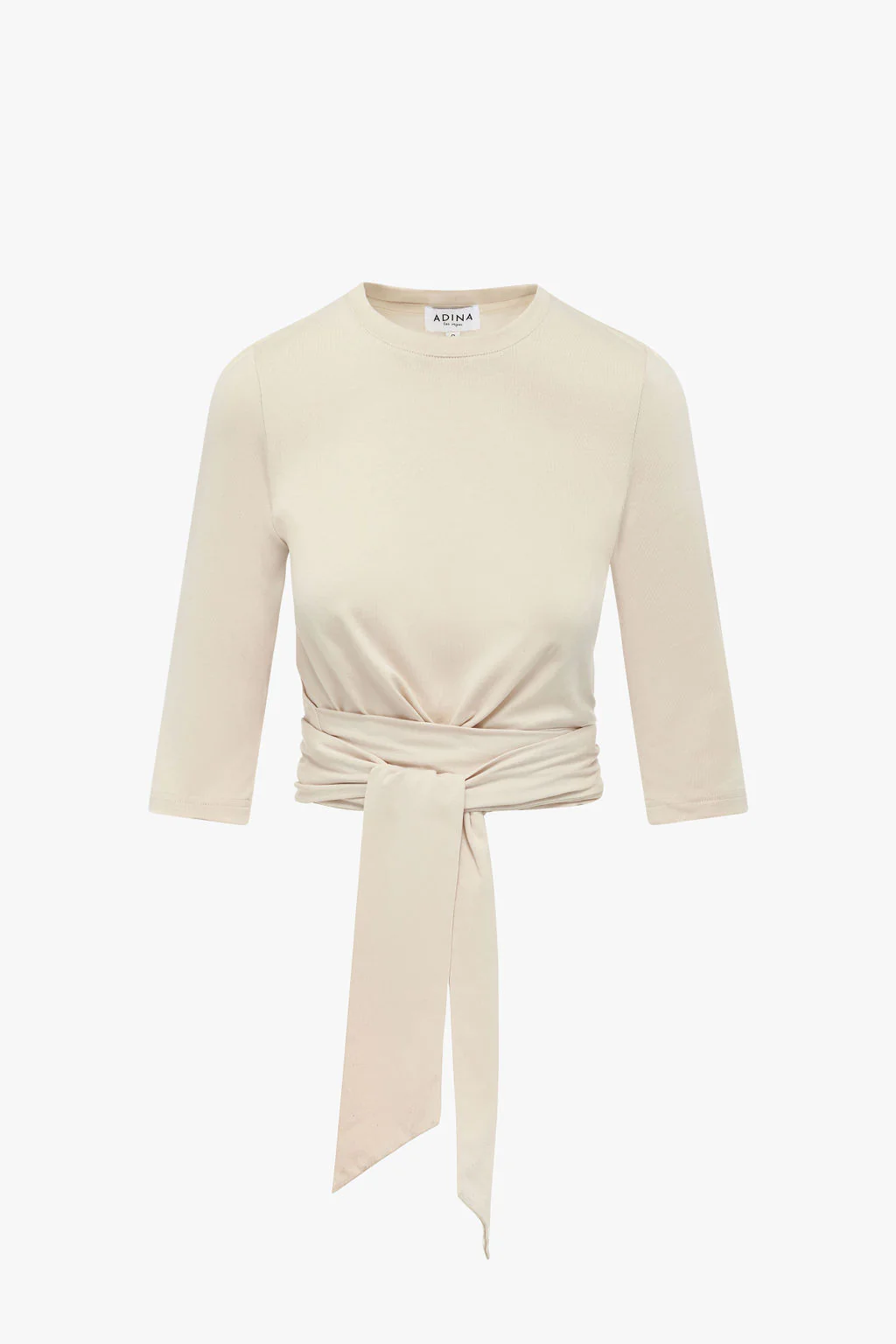 Wraparound Tee- Beige - Image 4