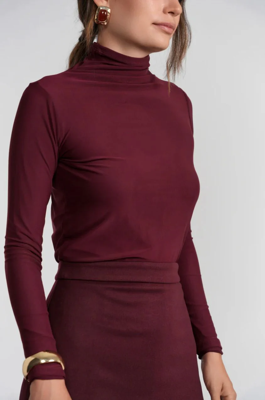Yvette Top- Burgundy