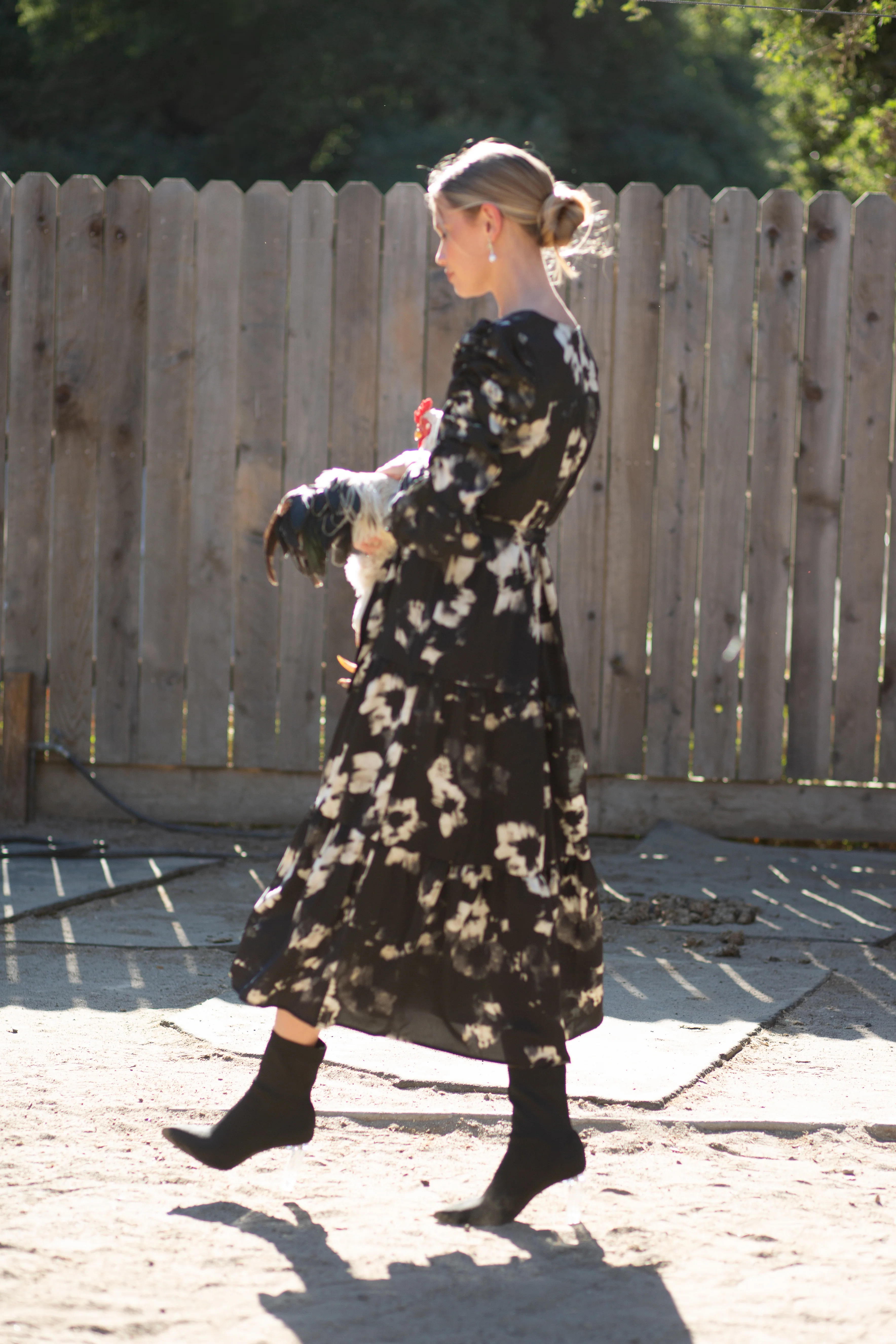 Zahava Midi- Abstract Black Floral - Image 2