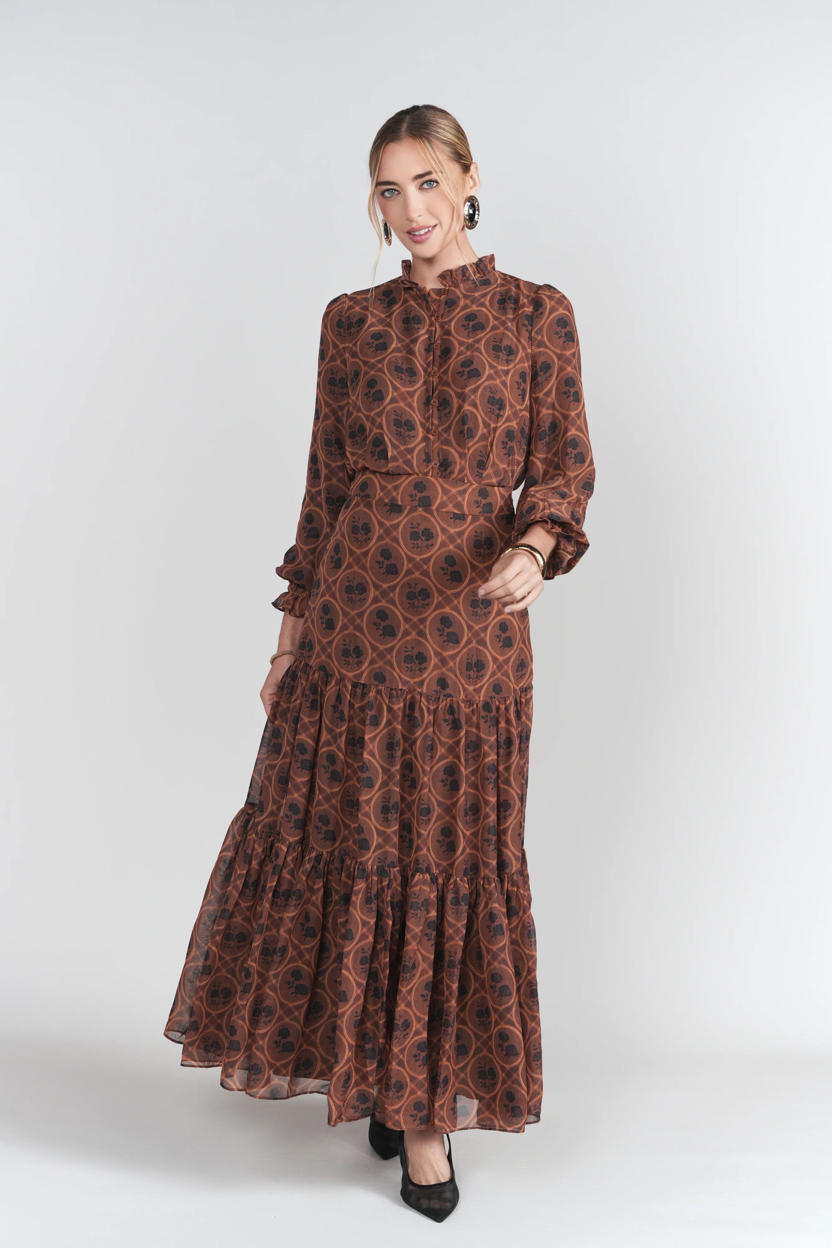 Zoe Maxi- Autumn Browns - Image 3