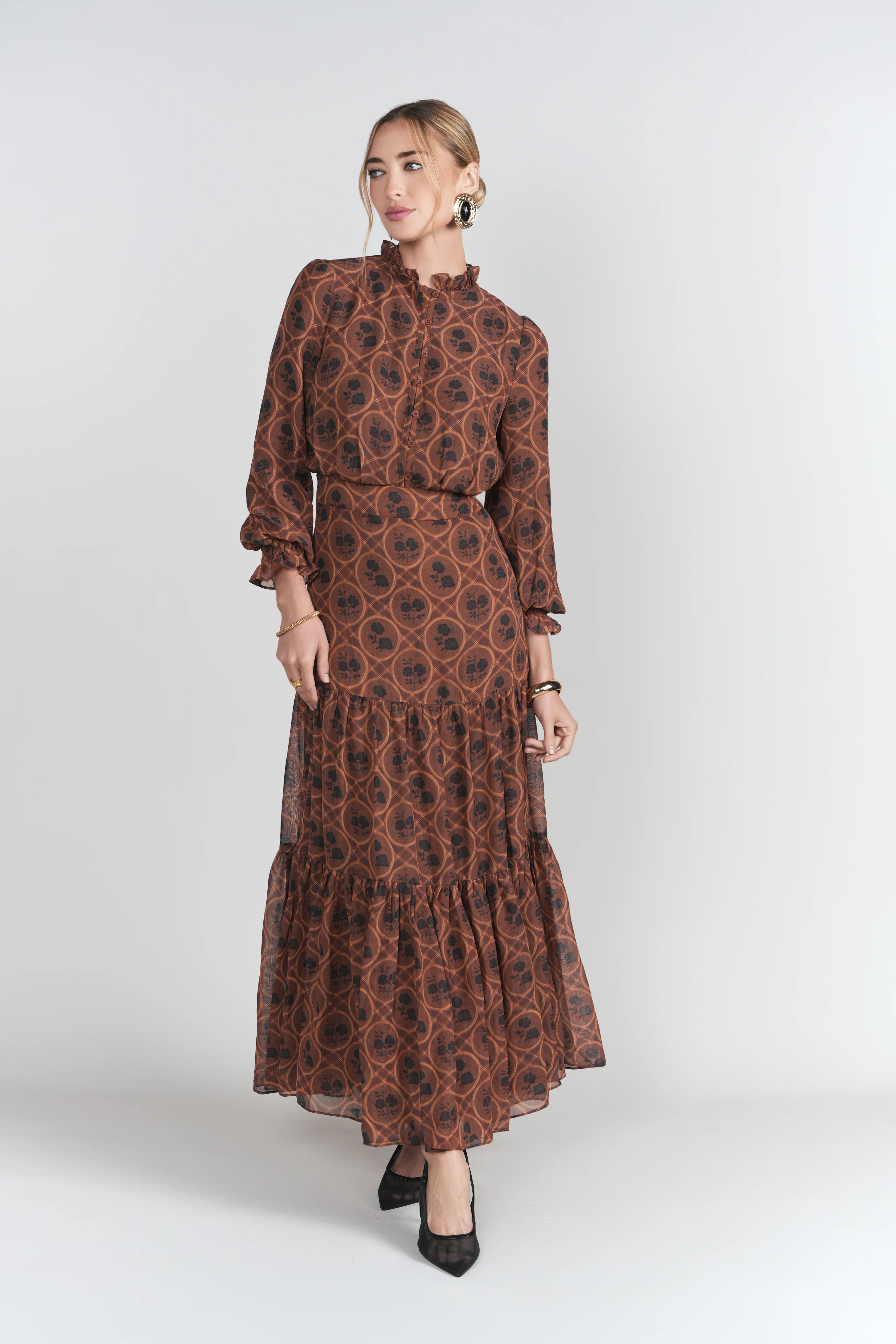 Zoe Maxi- Autumn Browns - Image 4
